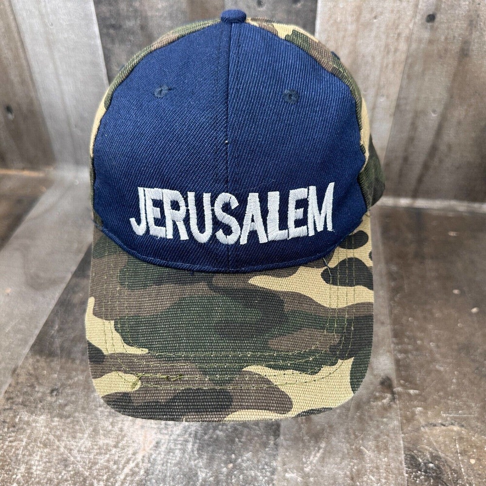 Baseball Cap Jerusalem Adjustable Embroidery Camo… - image 2